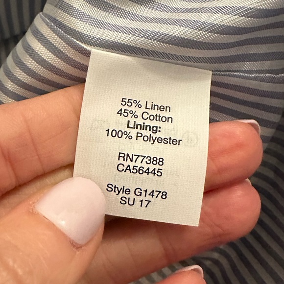 J. Crew Gingham Linen Schoolboy Blazer Jacket Sz 8 Petite - Picture 13 of 15